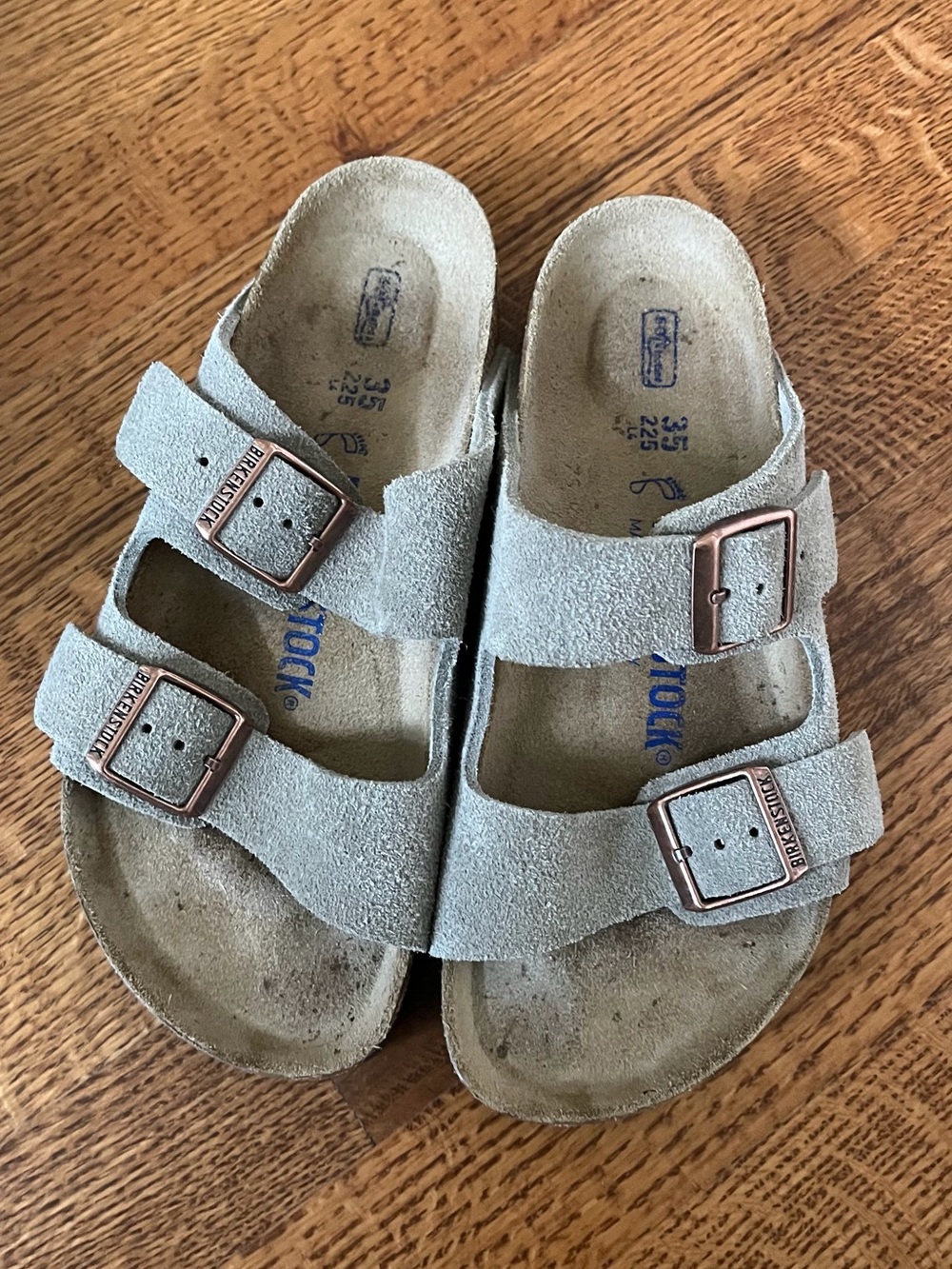 Birkenstock Arizona Sandals in Suede, Taupe, DE35 / US6